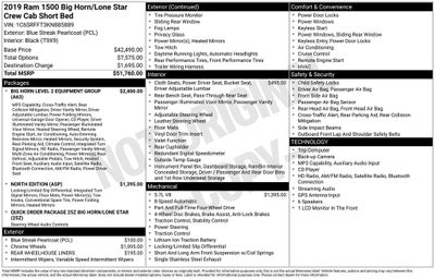 2019 RAM 1500 Big Horn/Lone Star