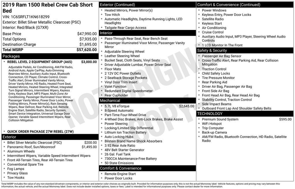 2019 RAM 1500 Rebel