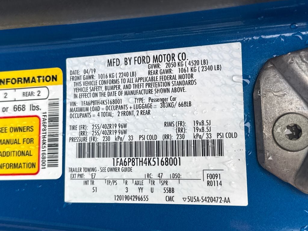 2019 Ford Mustang EcoBoost Premium