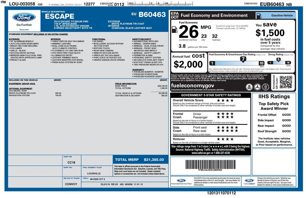 2014 Ford Escape Titanium
