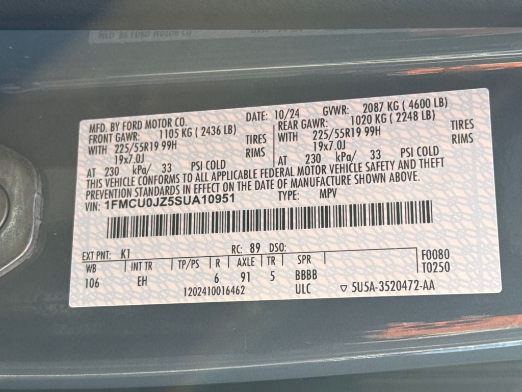 2025 Ford Escape Hybrid Platinum