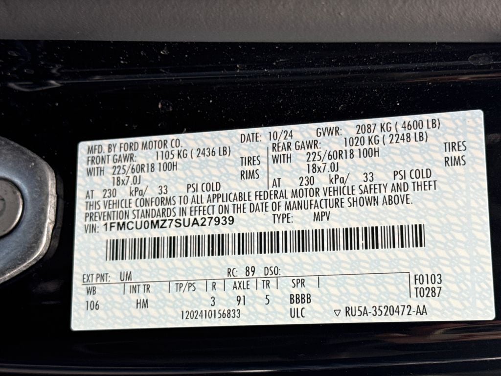 2025 Ford Escape Hybrid ST-Line