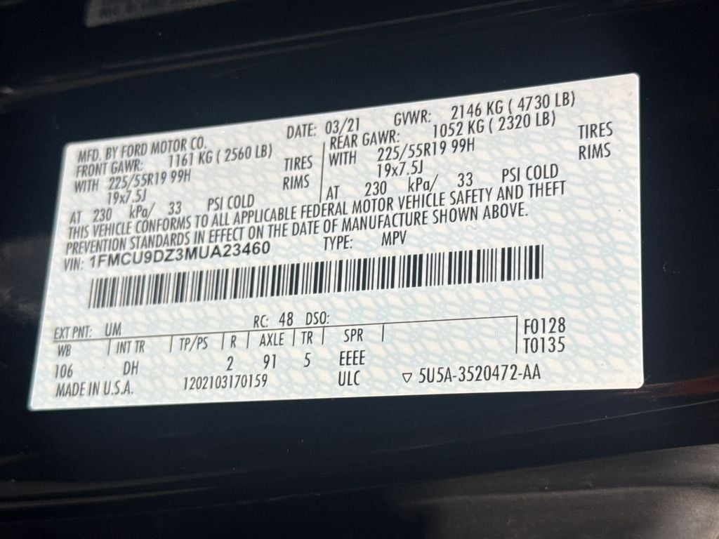 2021 Ford Escape Titanium Hybrid