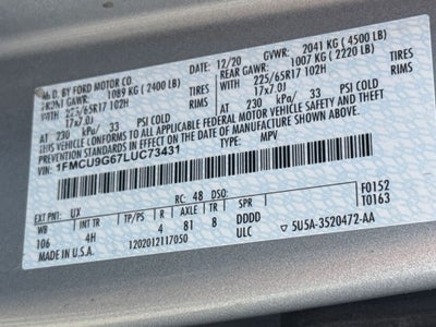 2020 Ford Escape SE
