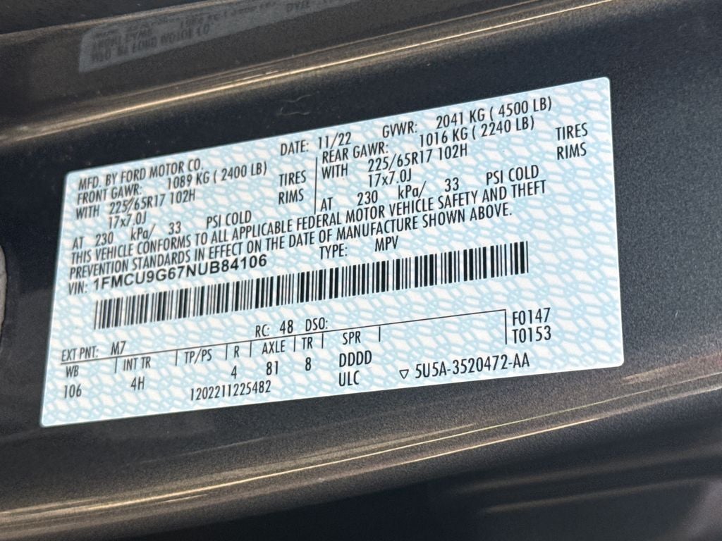 2022 Ford Escape SE