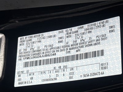 2018 Ford Escape SE