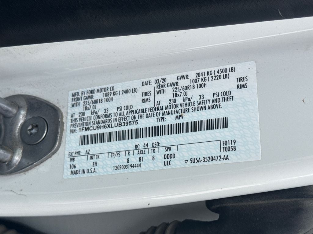 2020 Ford Escape SEL