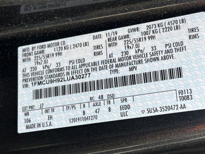 2020 Ford Escape SEL