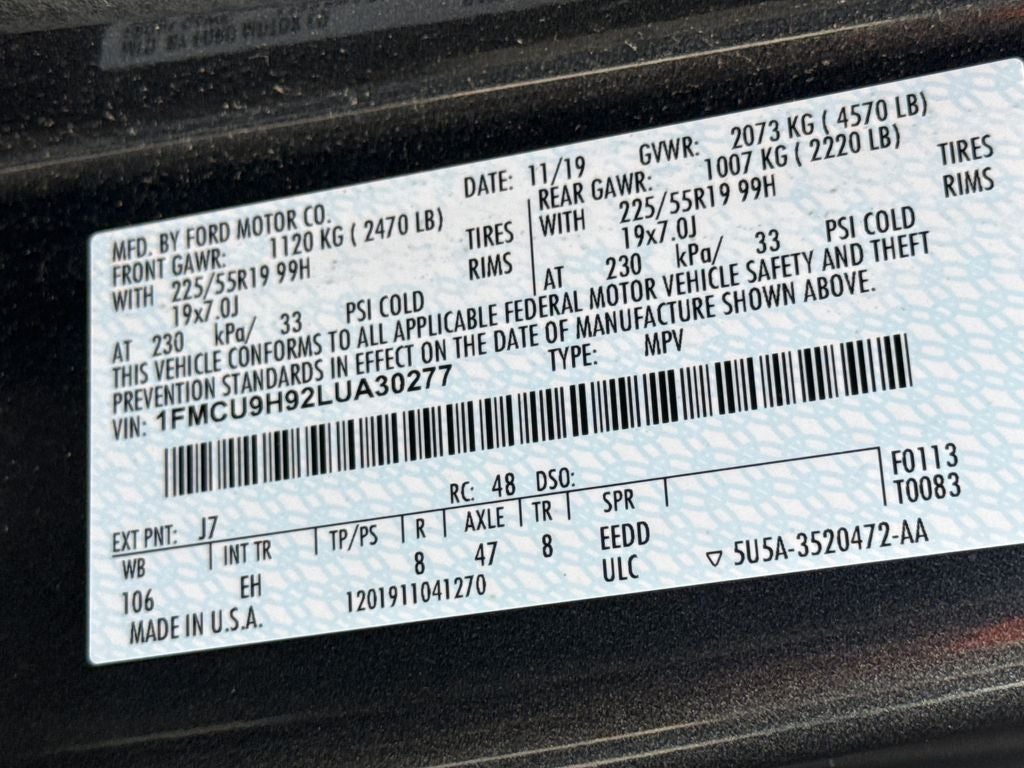 2020 Ford Escape SEL