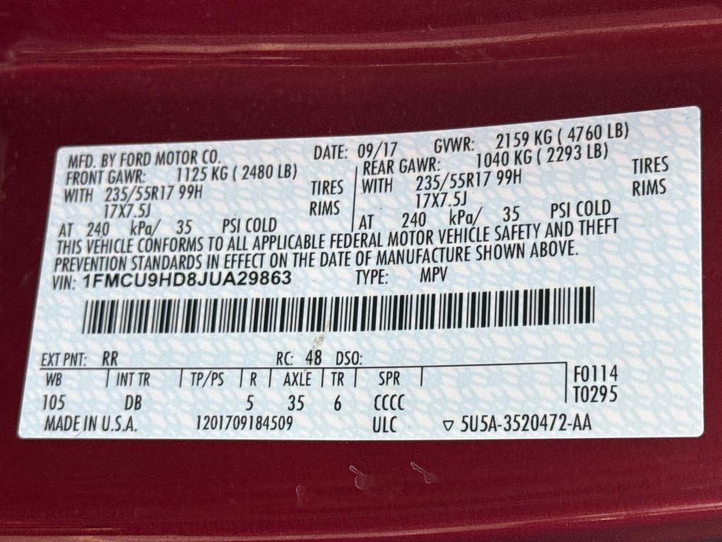 2018 Ford Escape SEL