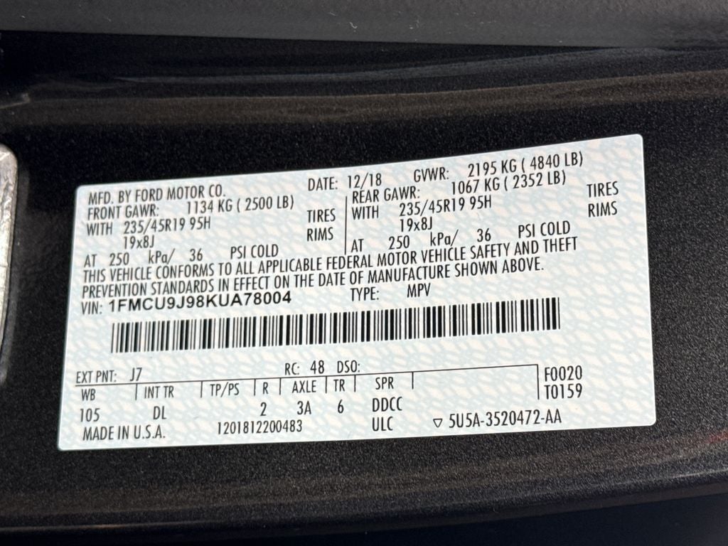 2019 Ford Escape Titanium