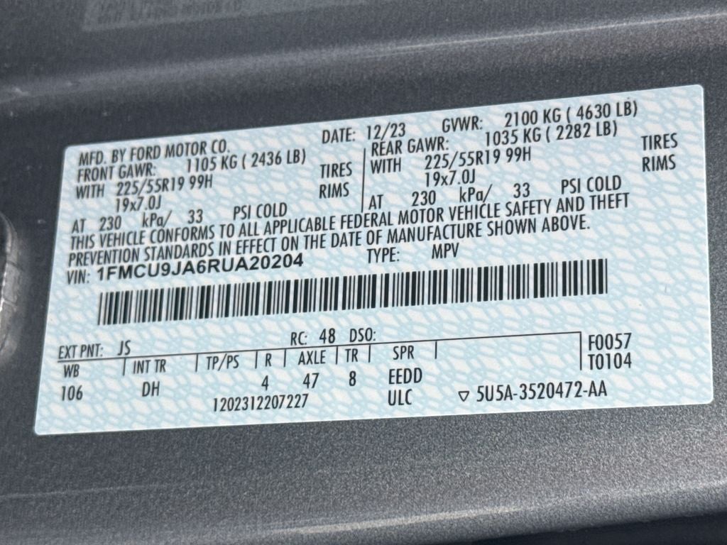 2024 Ford Escape Platinum