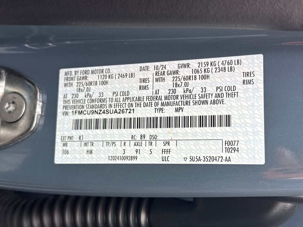 2025 Ford Escape Hybrid ST-Line Select