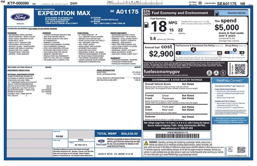 2025 Ford Expedition Max Platinum
