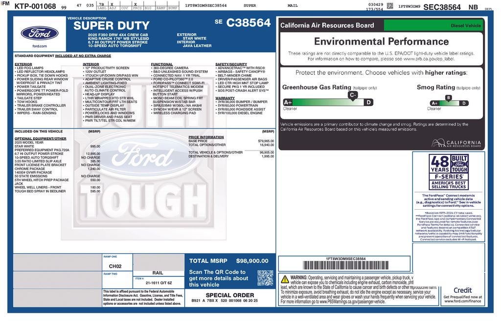 2025 Ford F-350SD King Ranch DRW