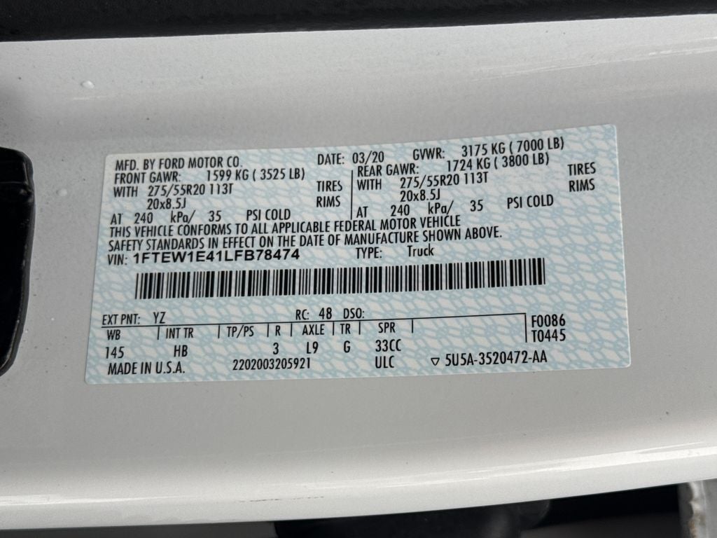 2020 Ford F-150 Lariat