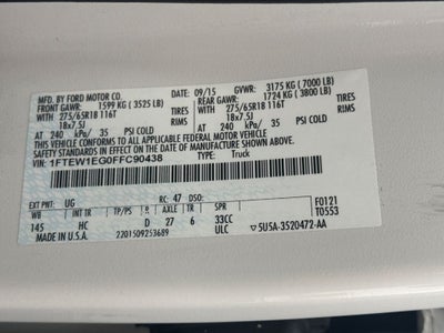 2015 Ford F-150 Lariat