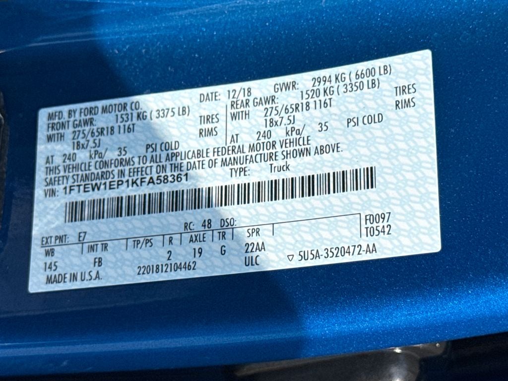 2019 Ford F-150 XLT