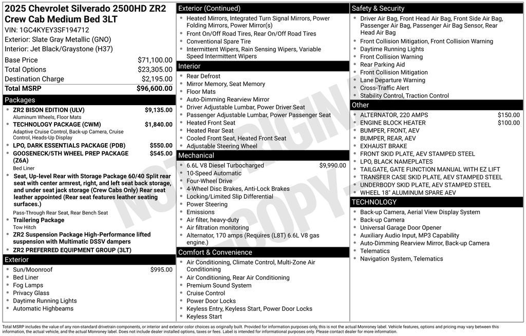 2025 Chevrolet Silverado 2500HD ZR2