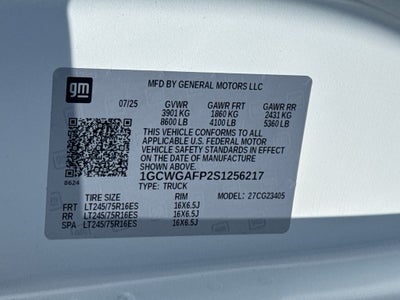 2025 Chevrolet Express 2500 Work Van Cargo