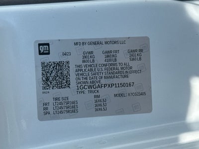 2023 Chevrolet Express 2500 Work Van Cargo