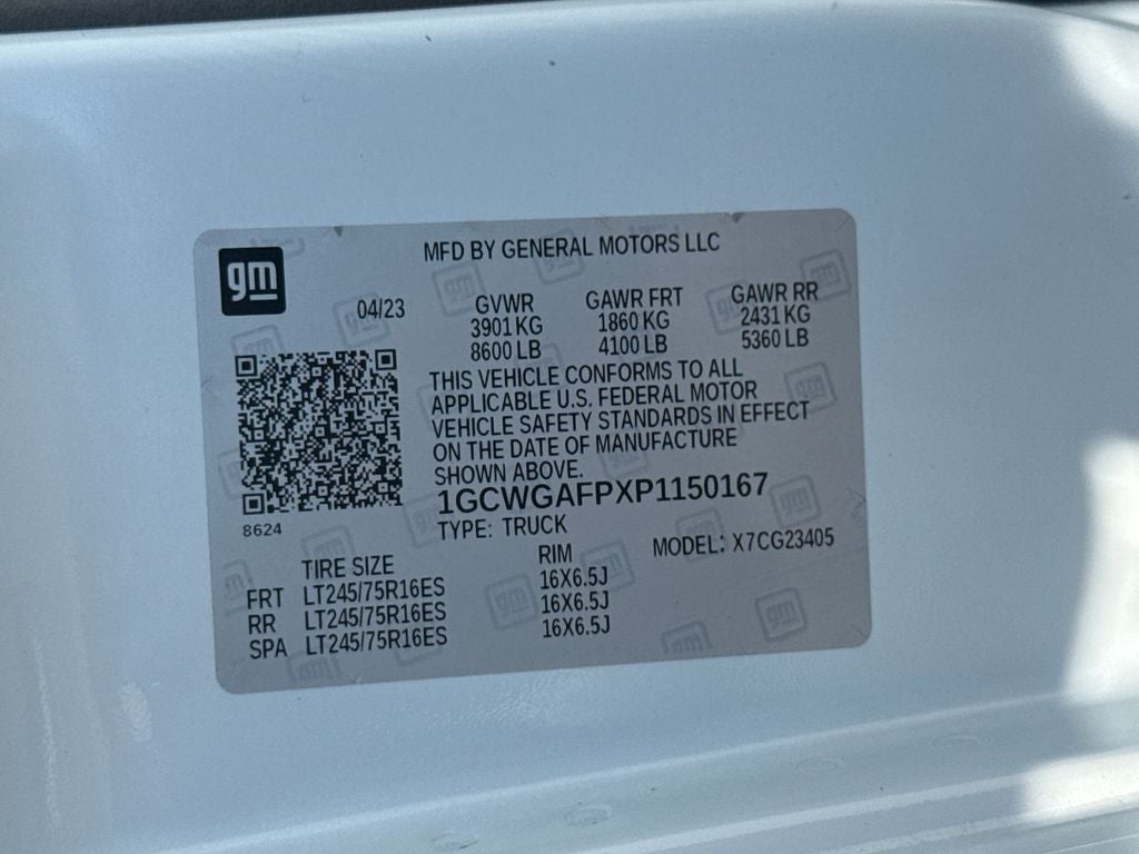 2023 Chevrolet Express 2500 Work Van Cargo