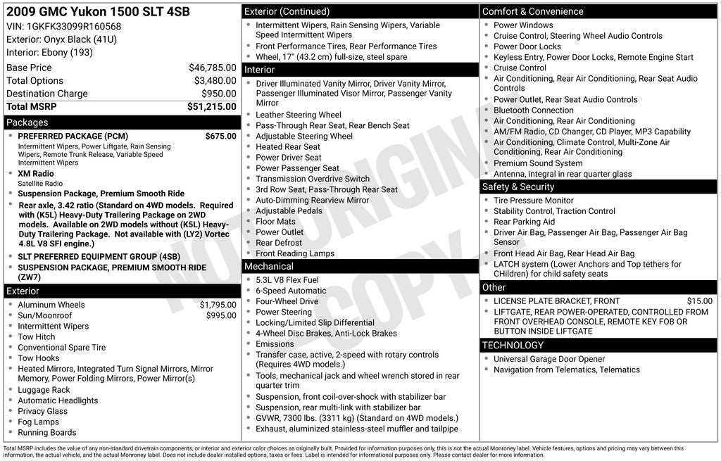 2009 GMC Yukon SLT2