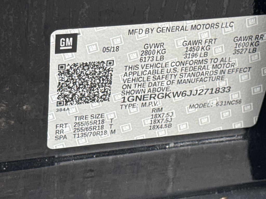 2018 Chevrolet Traverse LT Cloth w/1LT