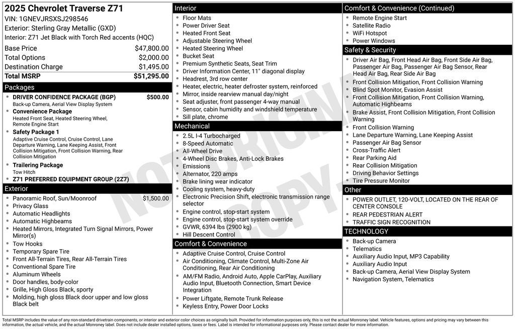 2025 Chevrolet Traverse Z71