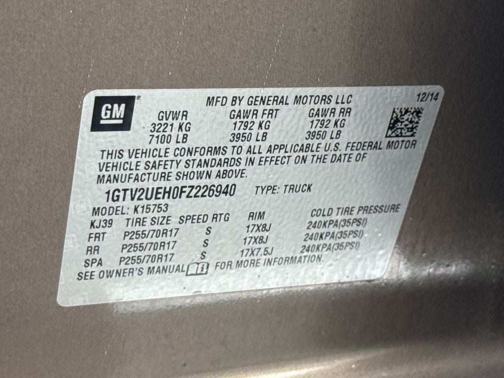 2015 GMC Sierra 1500 SLE