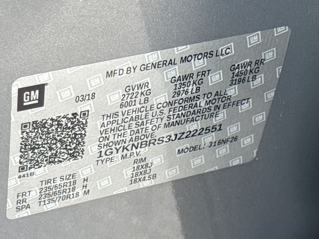 2018 Cadillac XT5 Base