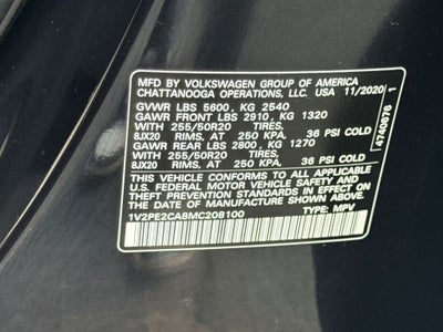 2021 Volkswagen Atlas Cross Sport 3.6L V6 SE w/Technology R-Line