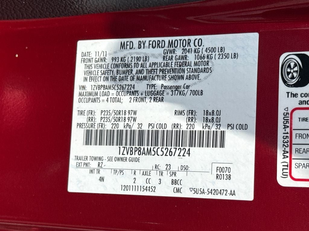 2012 Ford Mustang V6 Premium