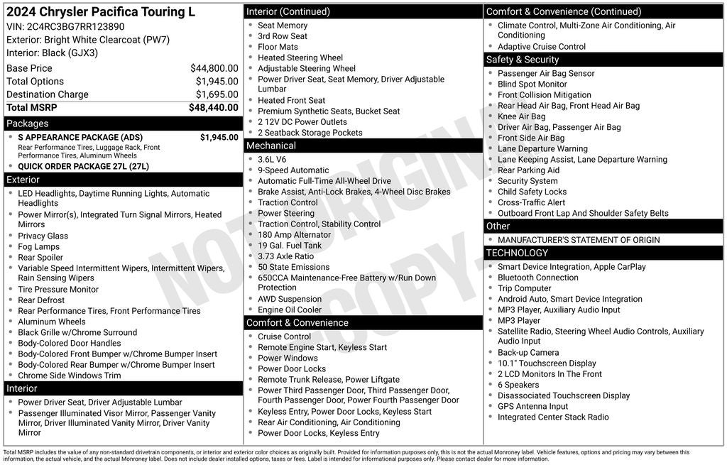 2024 Chrysler Pacifica Touring L