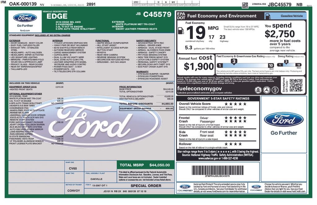 2018 Ford Edge SEL
