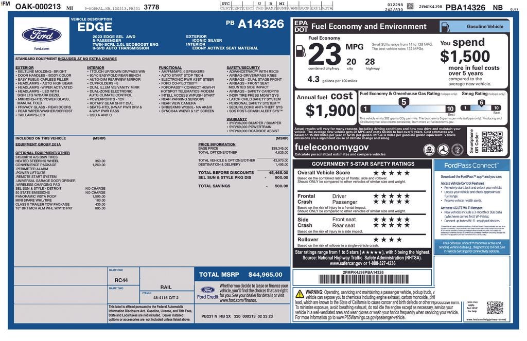 2023 Ford Edge SEL