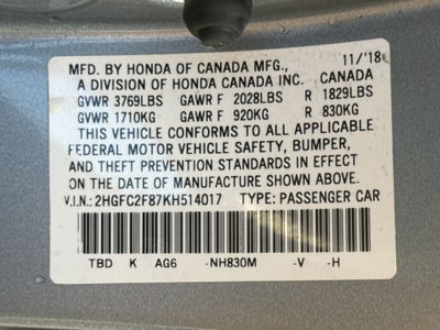 2019 Honda Civic Sport