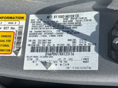 2019 Ford Fusion SE