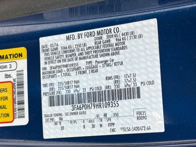2017 Ford Fusion SE