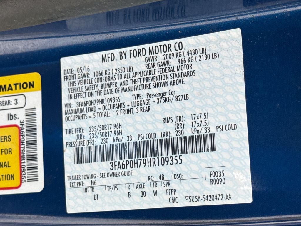 2017 Ford Fusion SE