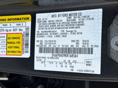 2019 Ford Fusion SE