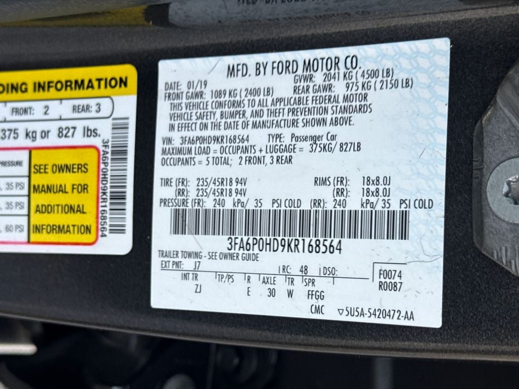 2019 Ford Fusion SE