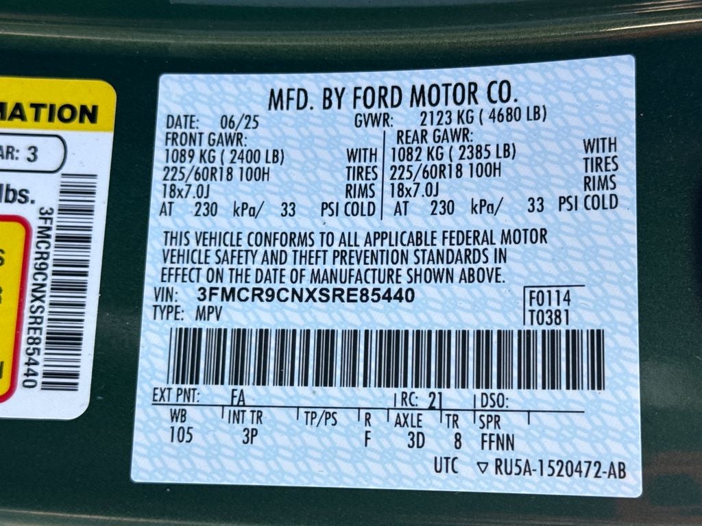 2025 Ford Bronco Sport Outer Banks