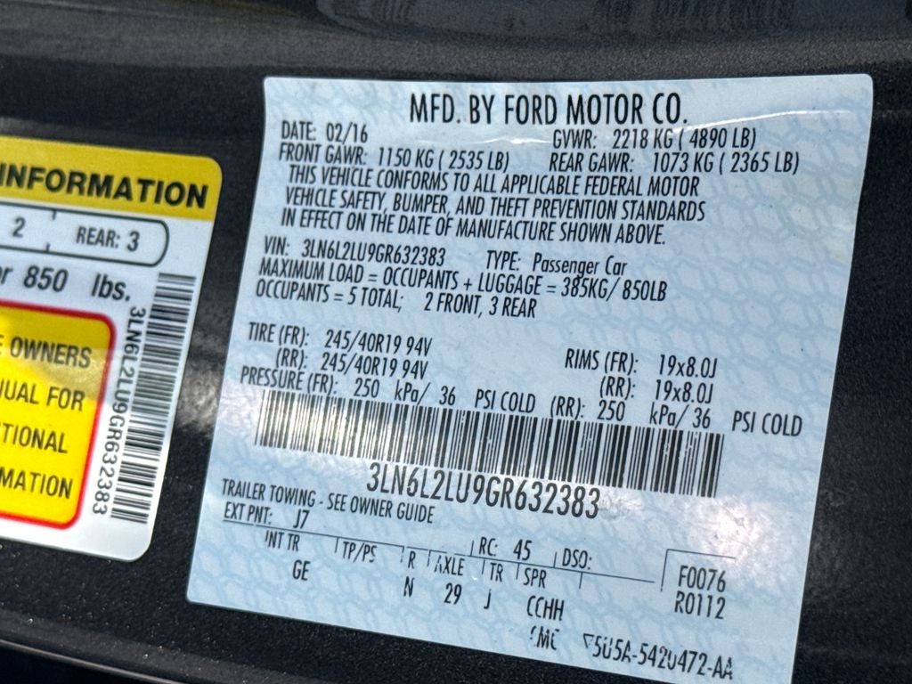 2016 Lincoln MKZ Hybrid Base