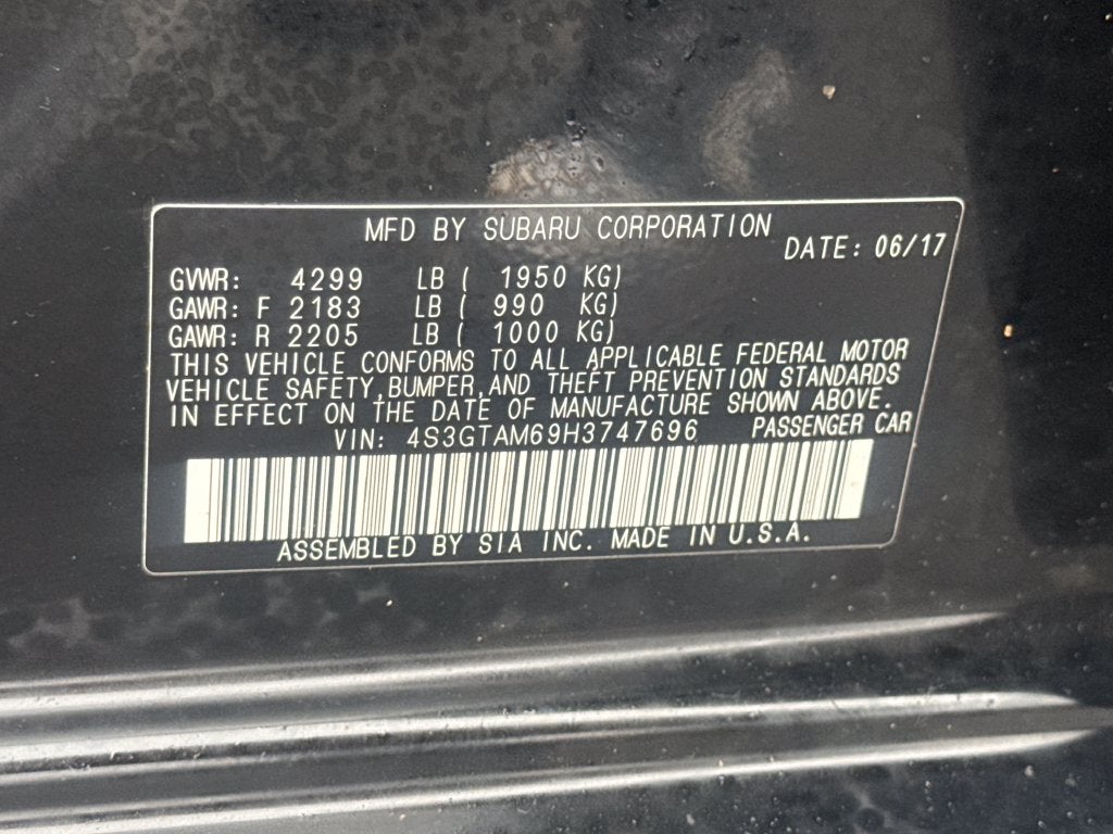 2017 Subaru Impreza 2.0i Sport