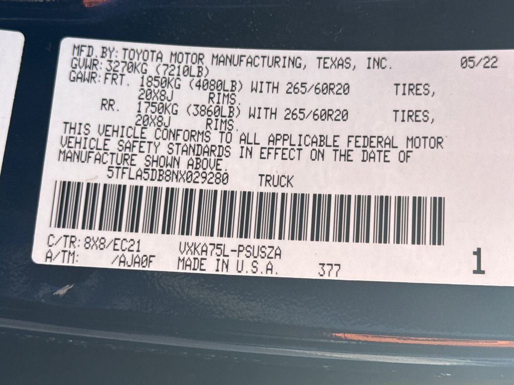 2022 Toyota Tundra SR5