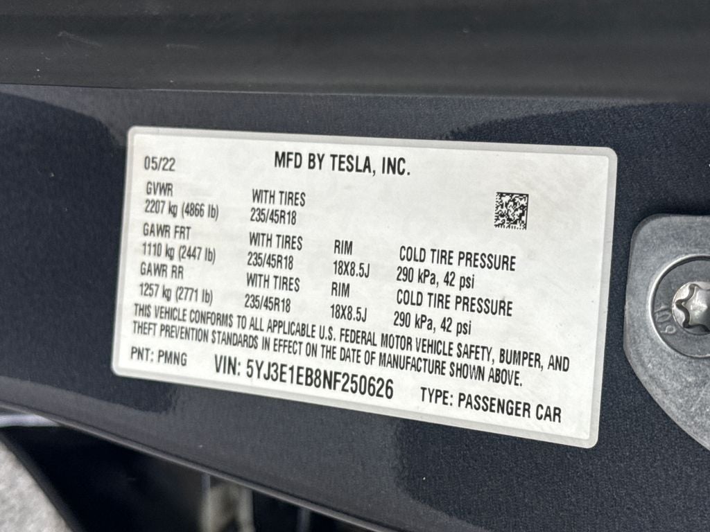 2022 Tesla Model 3 Long Range