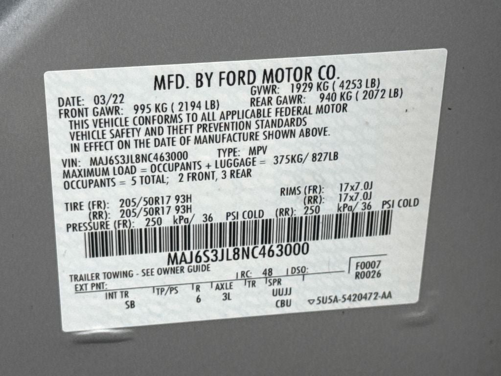 2022 Ford EcoSport SES