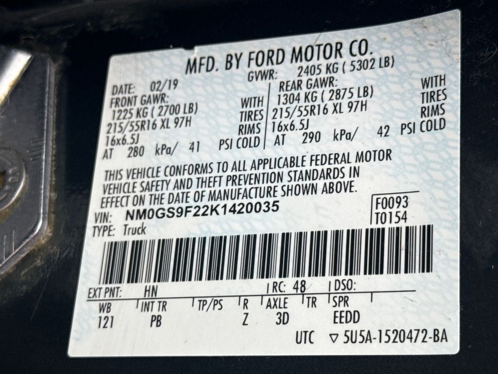 2019 Ford Transit Connect XLT