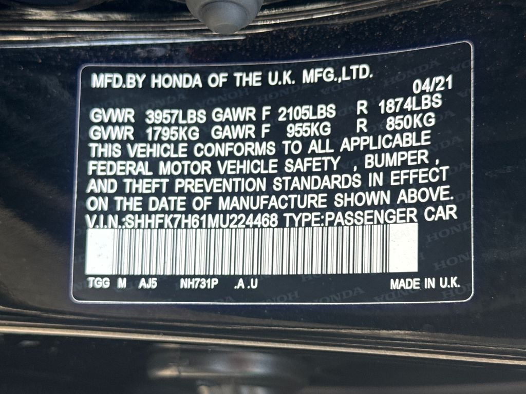 2021 Honda Civic EX